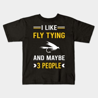 3 People Fly Tying Kids T-Shirt